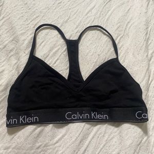 Calvin Klein logo Medium cotton bralette bra
